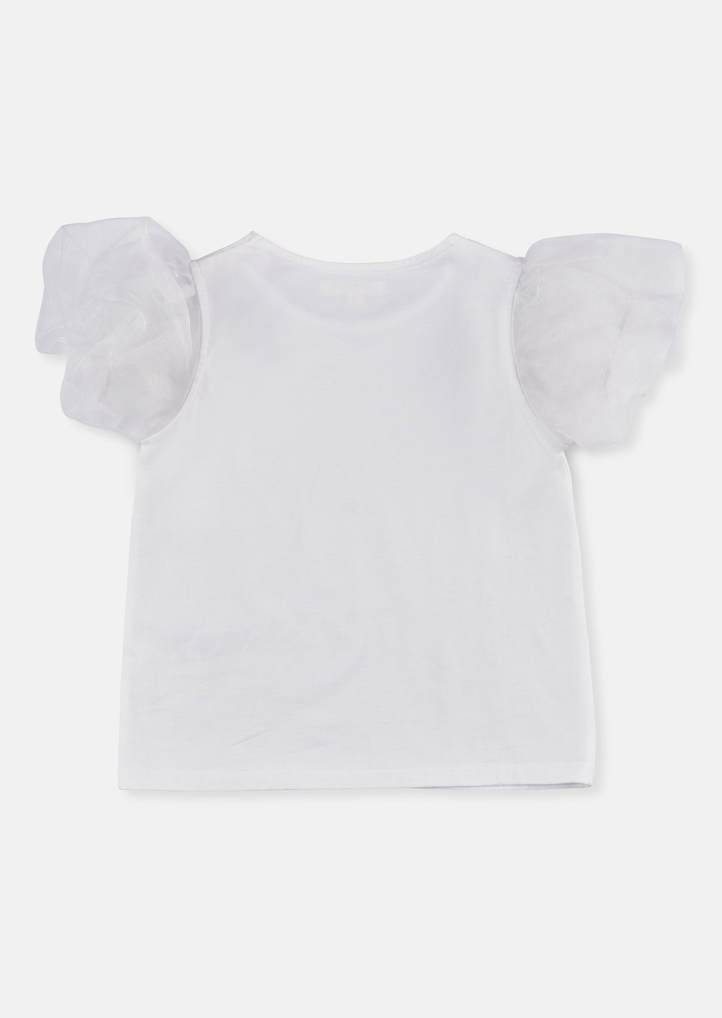 Delilah Mesh Puffball Sleeve Tee