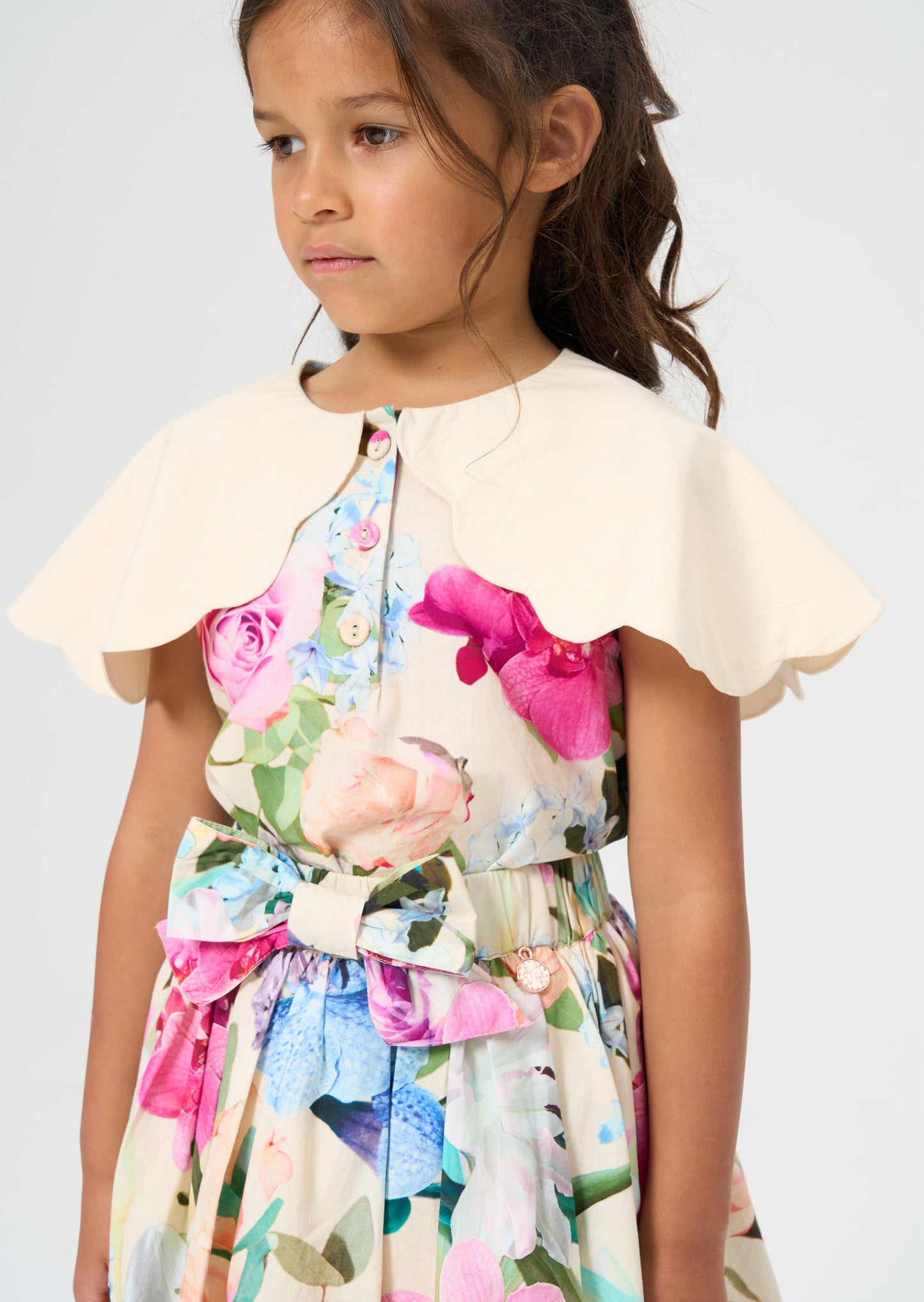 Darcy Cape Collar Woven Print Top