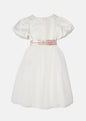 Selene Tulle Dress with Pink Sash