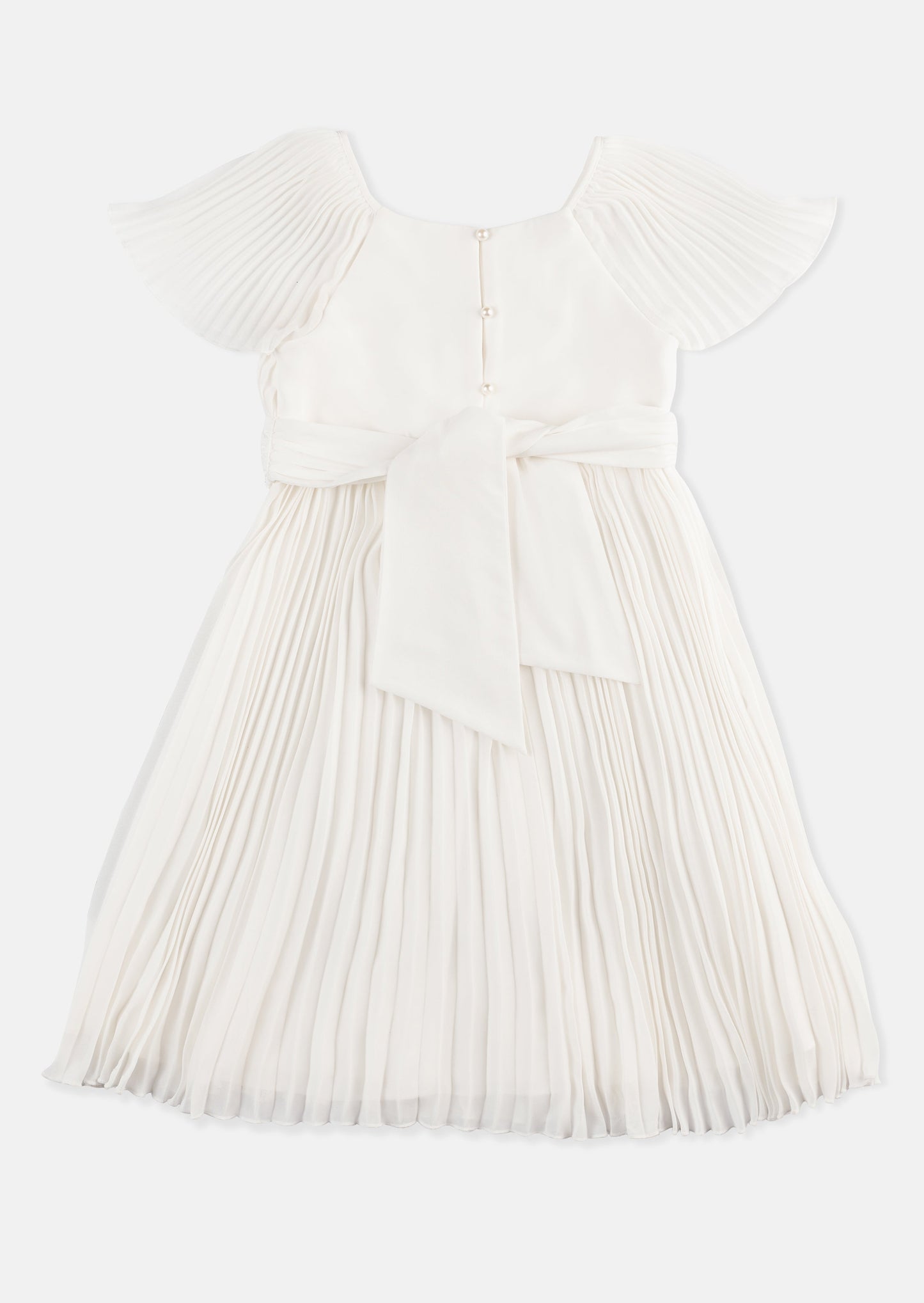 Camille Pleated Georgette Dress