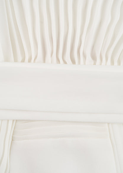 Camille Pleated Georgette Dress