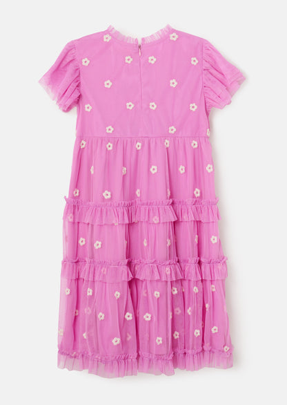 Luisa Embroidered Mesh Dress