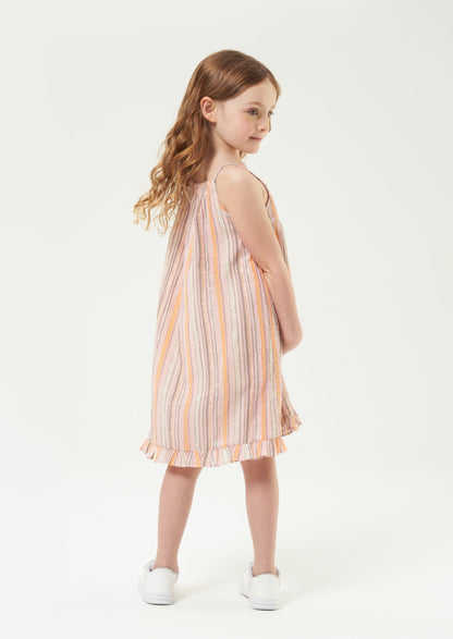 Saskia Strappy Lurex Rainbow Dress