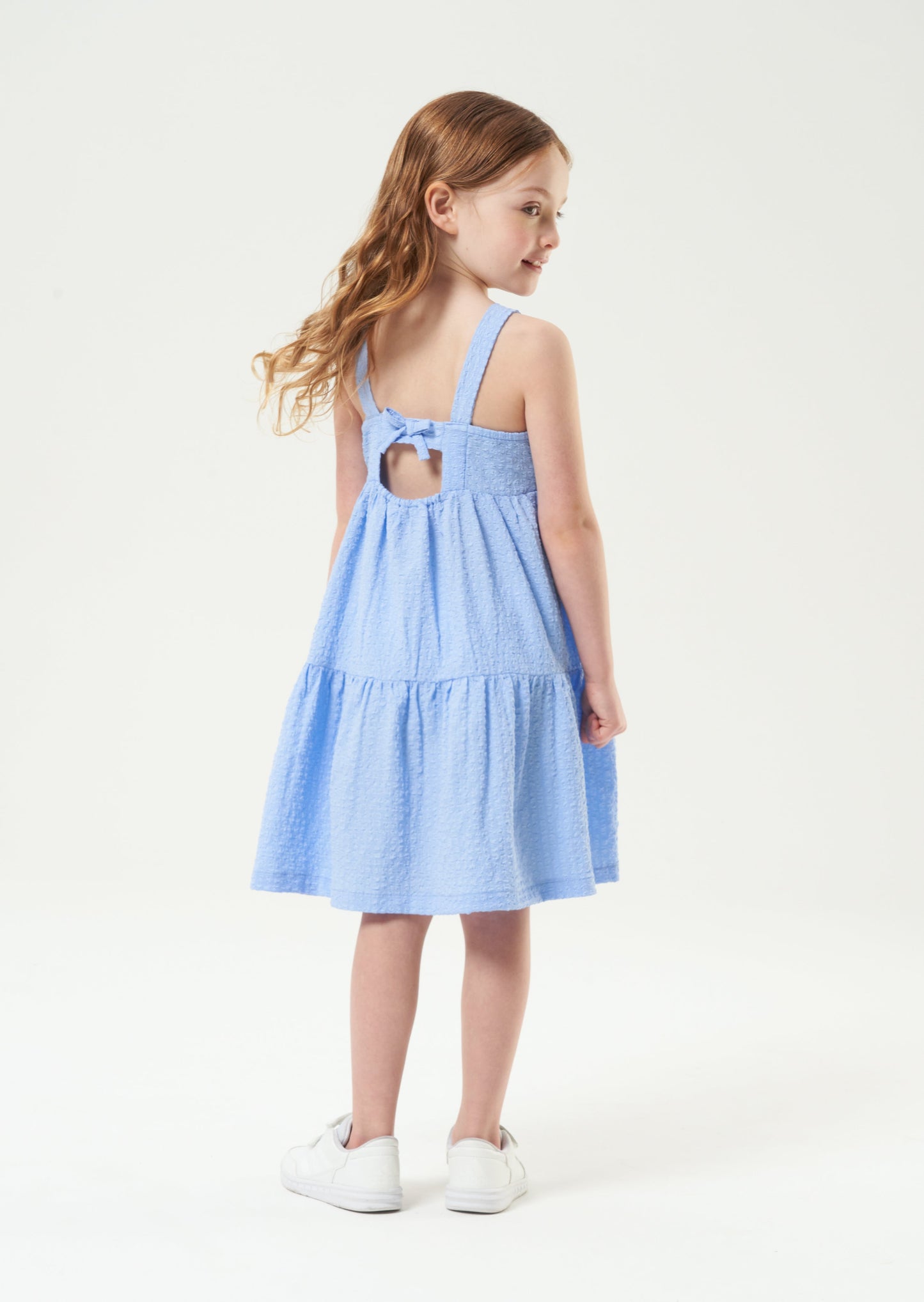 Tia Blue Crinkle Sundress