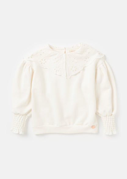 Mia Cream Collar Sweatshirt