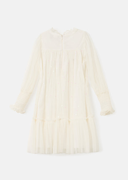 Beau Ivory Embroidered Boho Dress