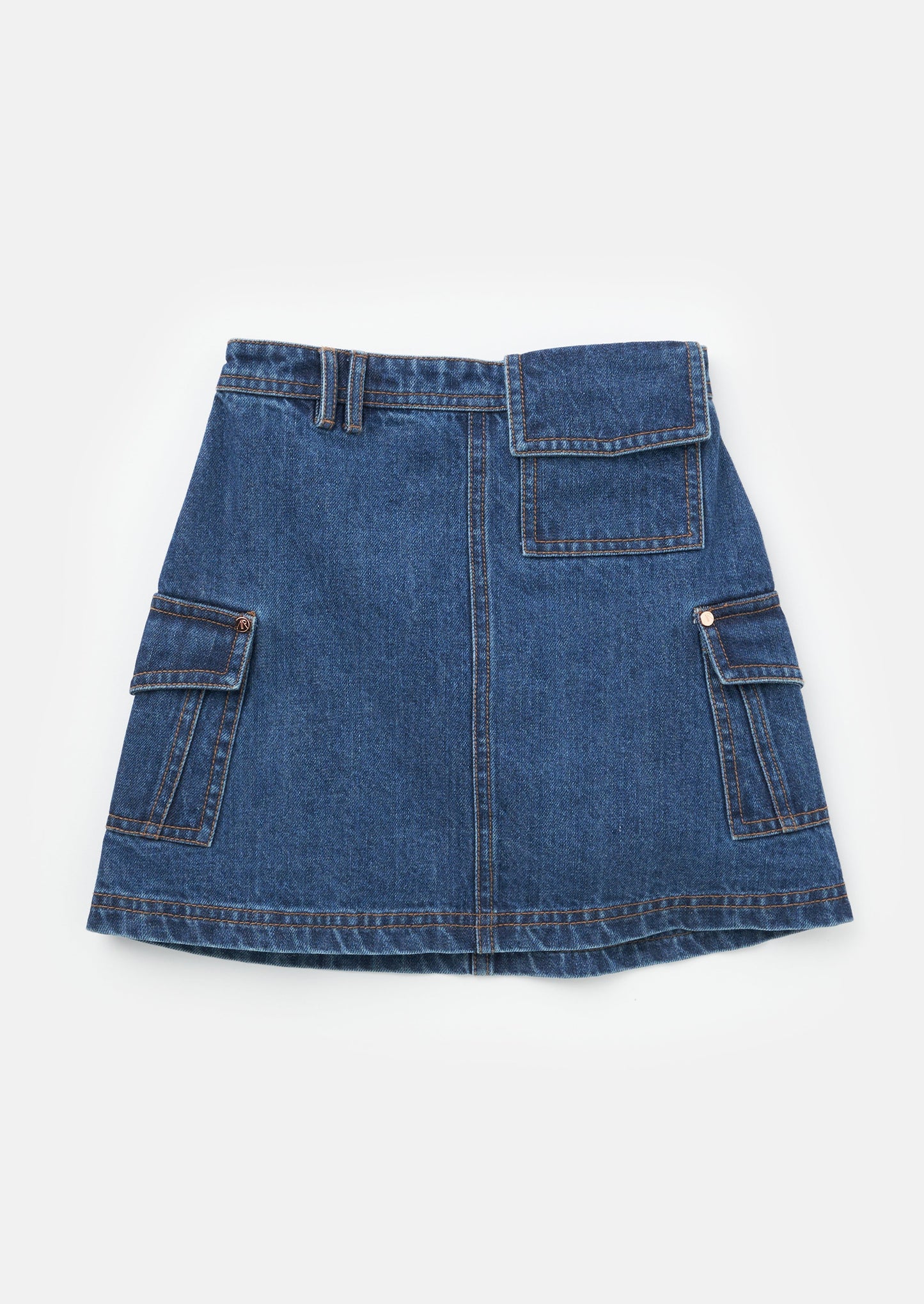 Molly Blue Demin Cargo Skirt