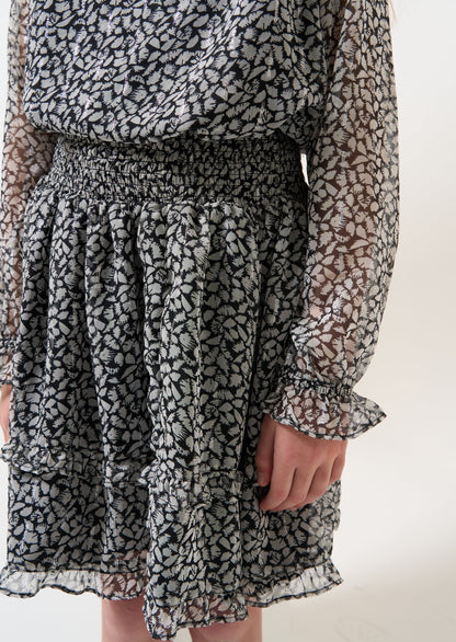 Becci Georgette Lurex Rara Skirt