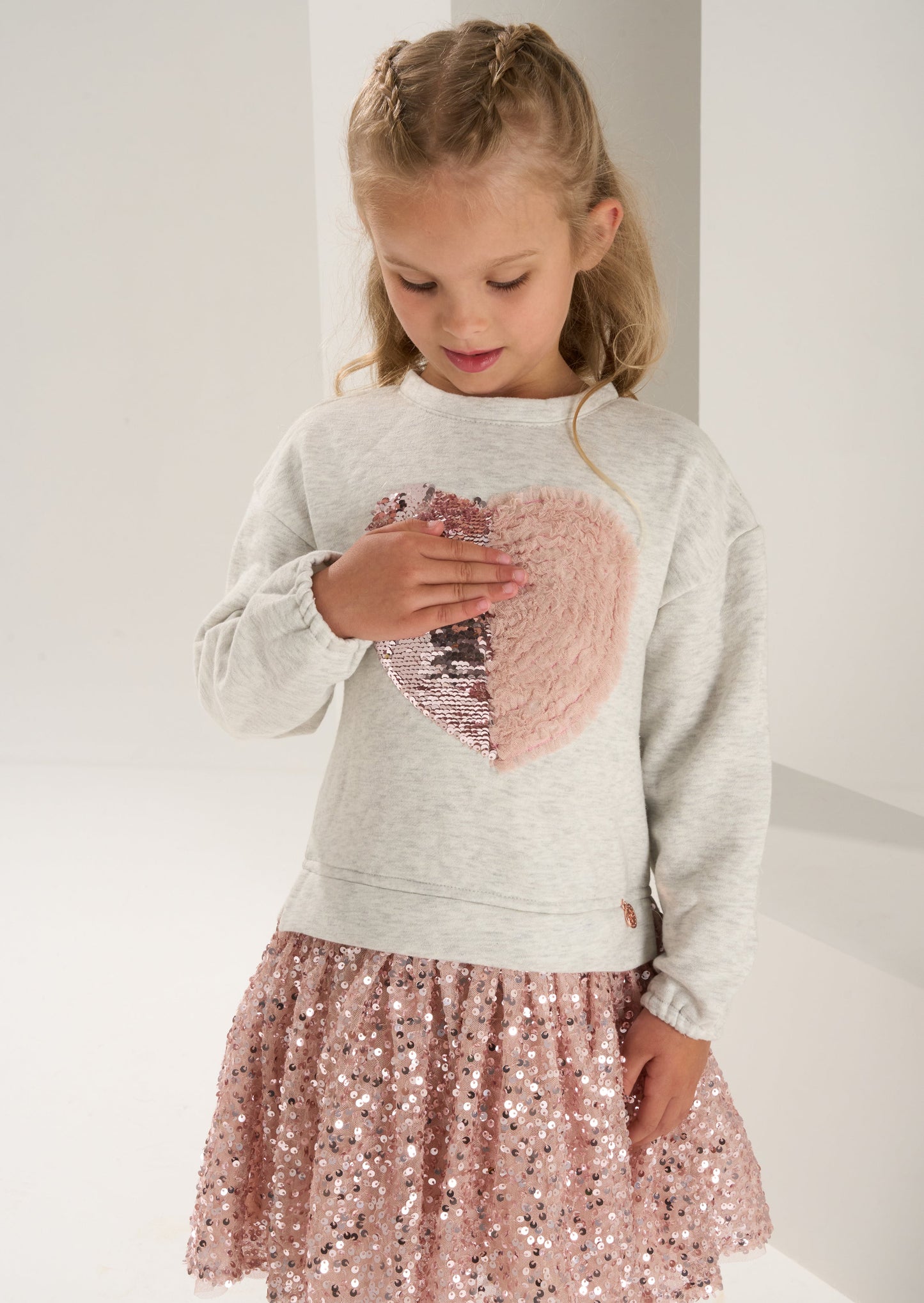 Madelyn Sequin Skirt Sweat Dress