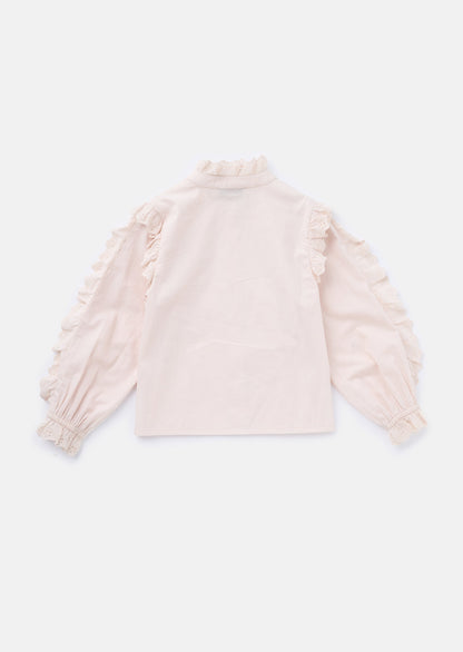 Genevieve Embroidered Frill Blouse