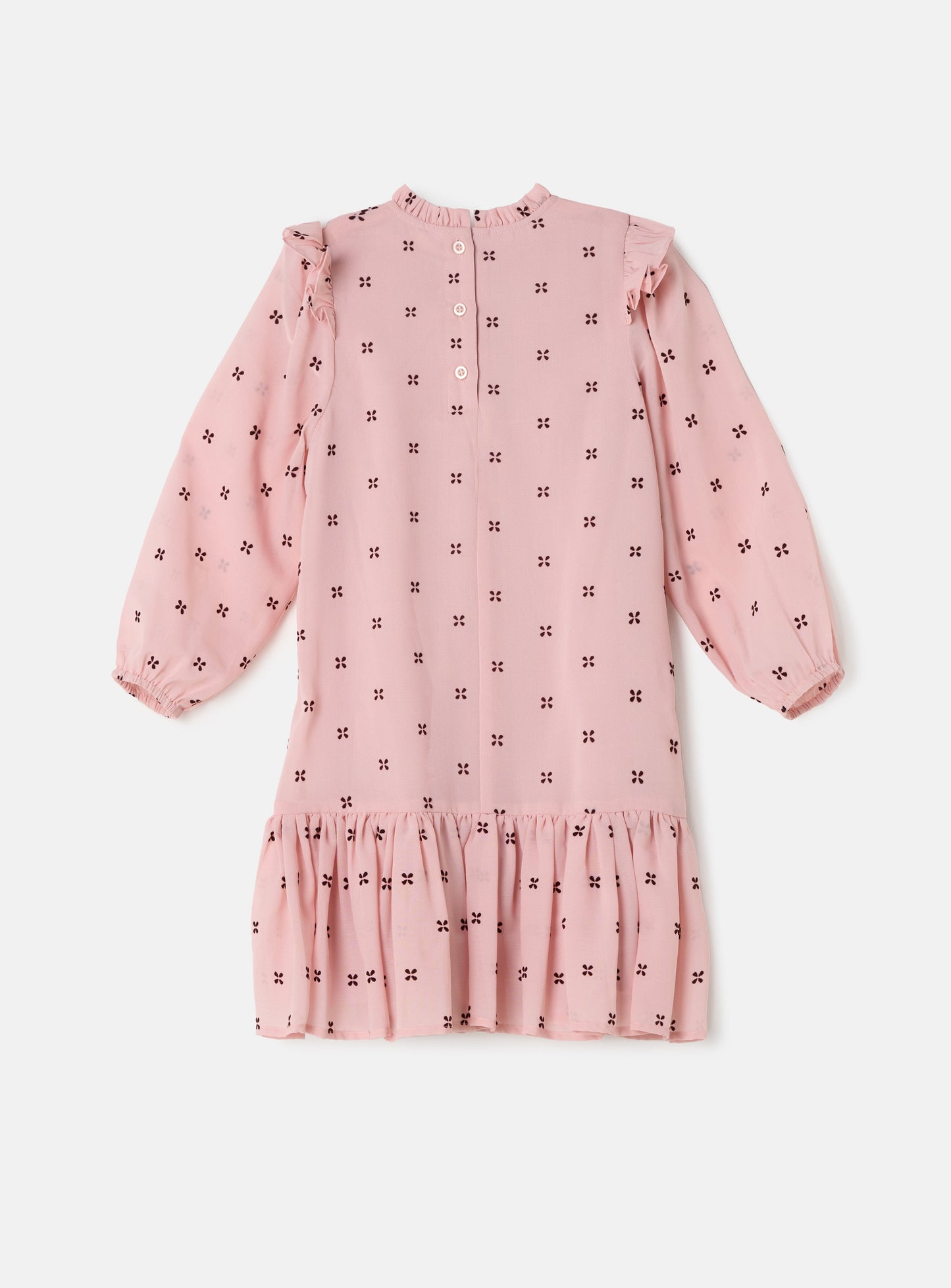 Molly Pink Flock Spot Dress