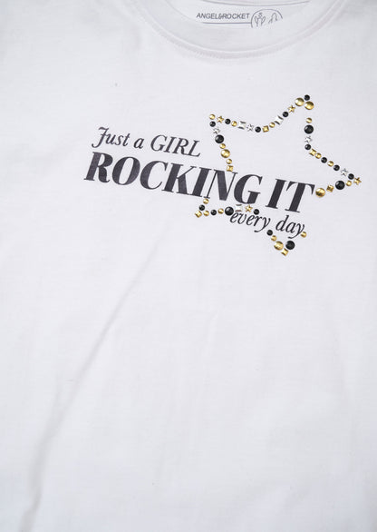 Gigi White Rocking It T-Shirt
