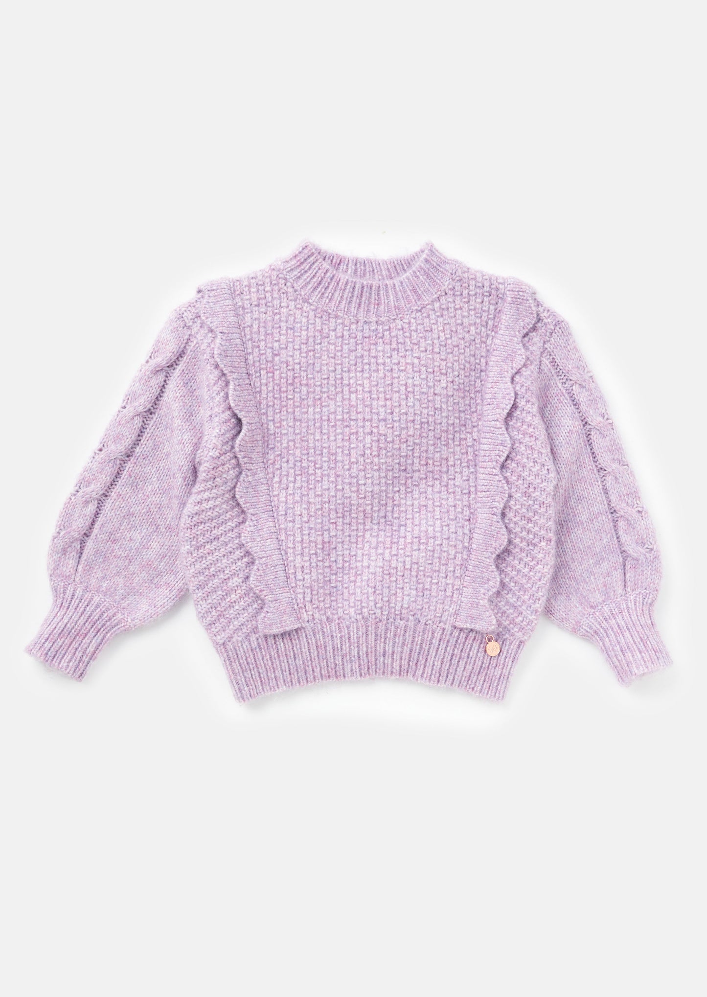 Marnie Lilac Scalloped Frill Jumper