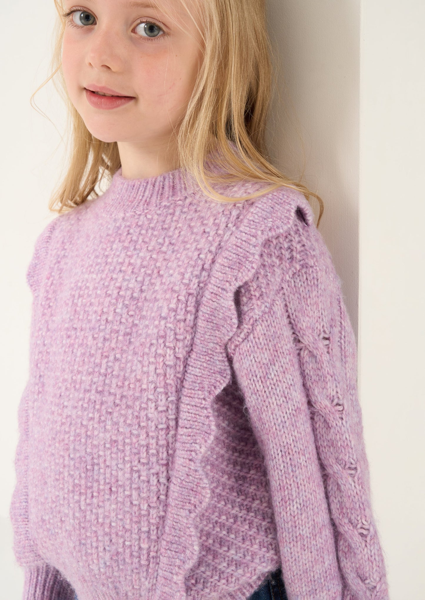 Marnie Lilac Scalloped Frill Jumper