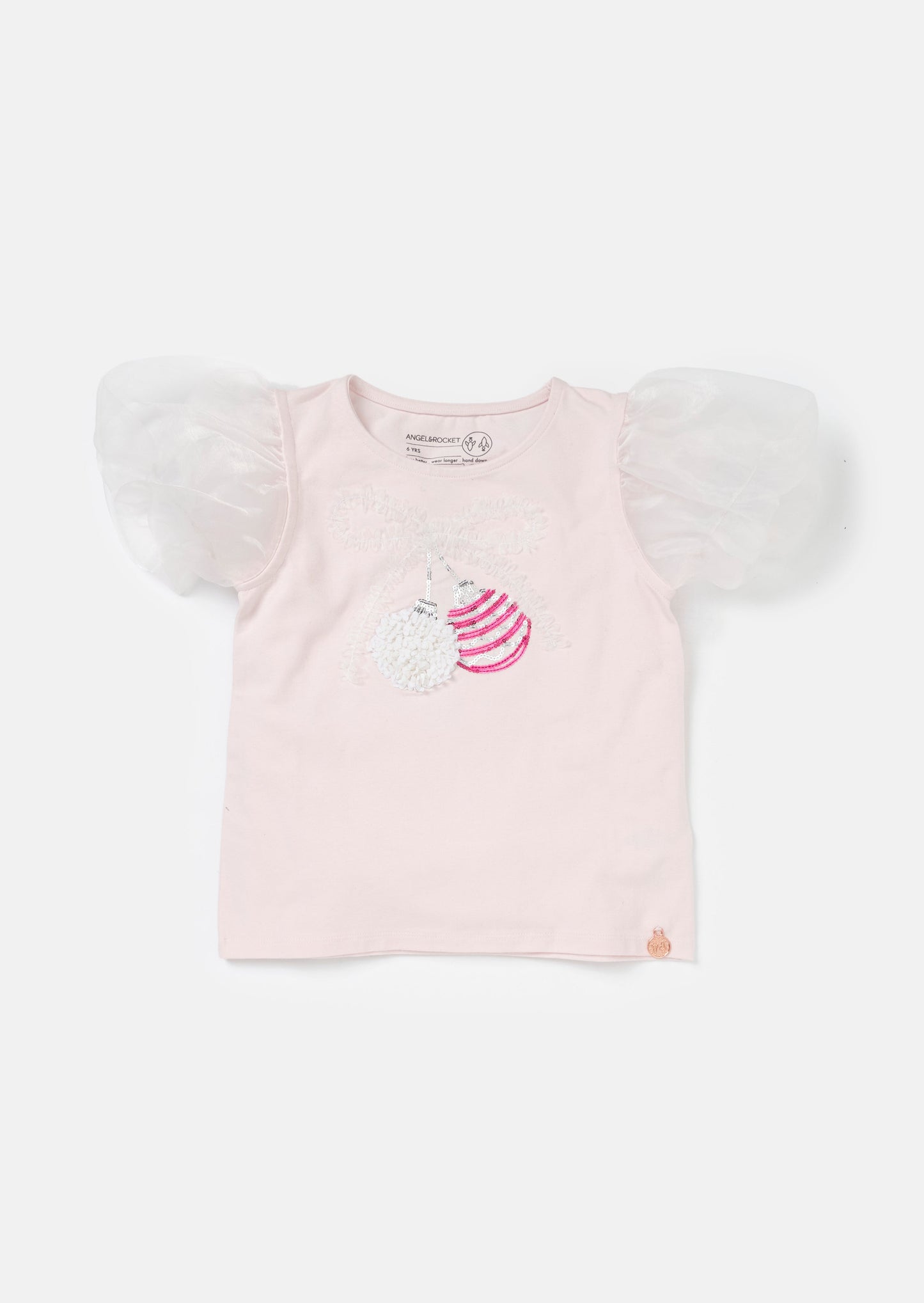 Elodie Embellished Puff Sleeve Tee