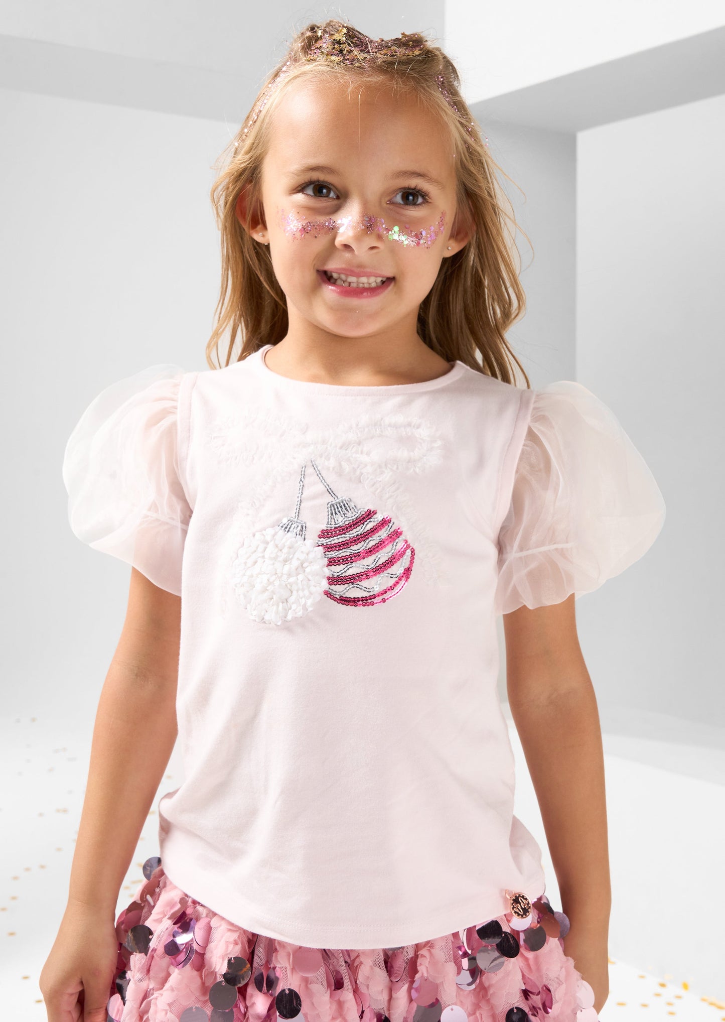 Elodie Embellished Puff Sleeve Tee