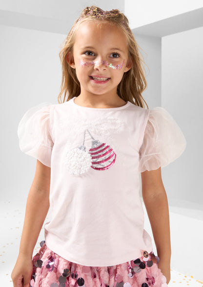 Elodie Embellished Puff Sleeve Tee