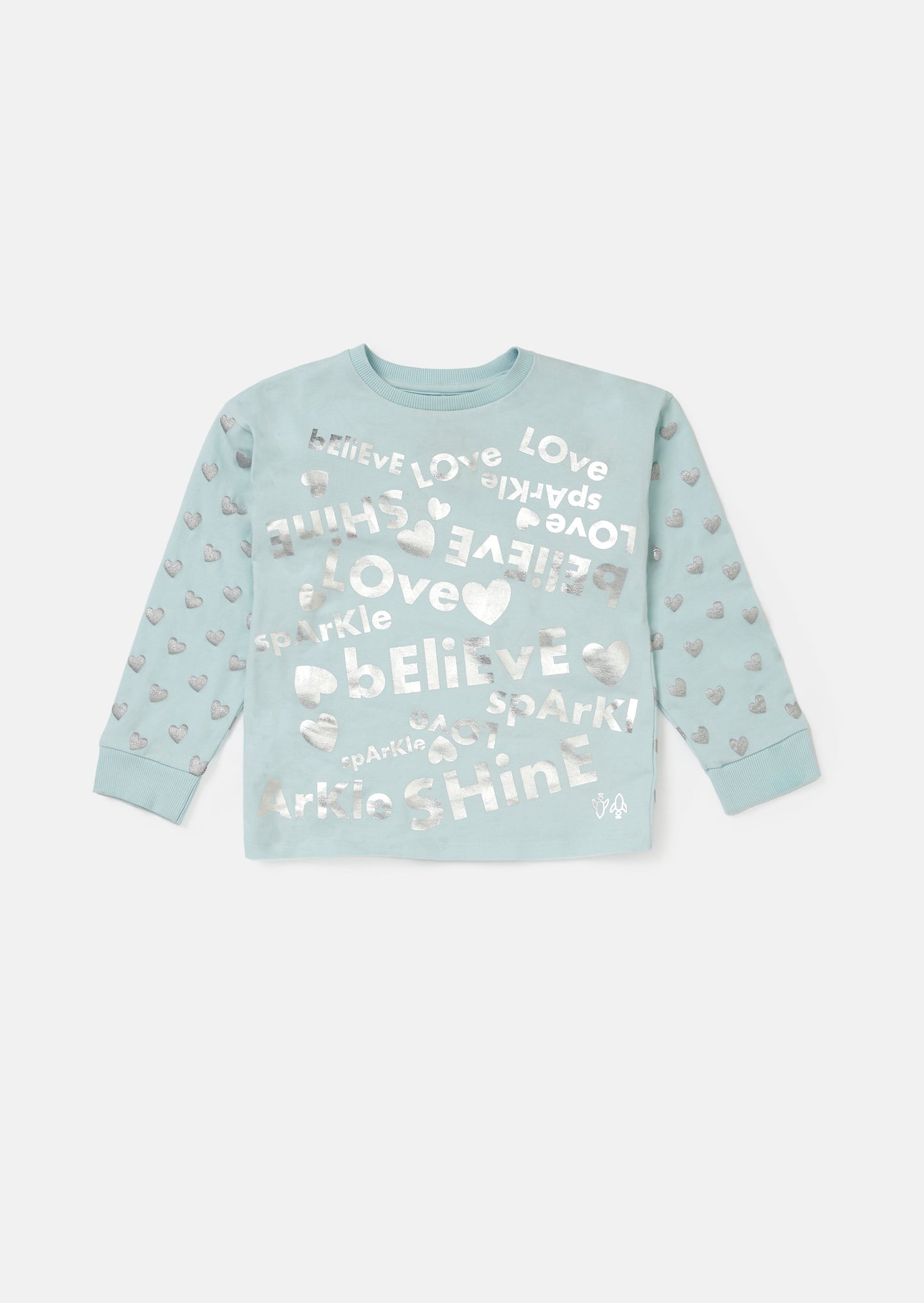Alba Silver Slogan Print PJs