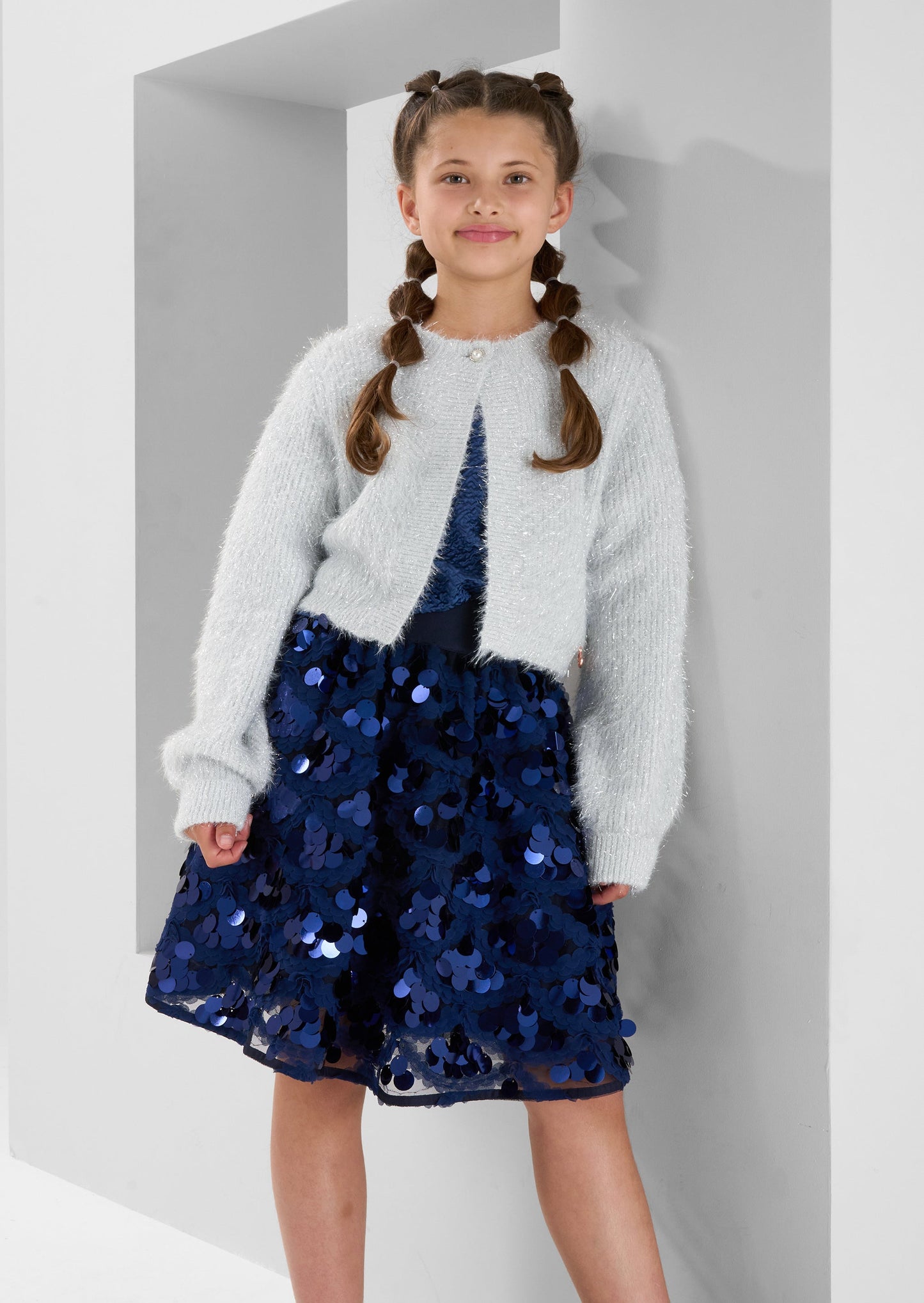 Trixie Silver Lurex Cardi