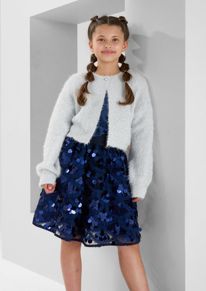 Trixie Silver Lurex Cardi