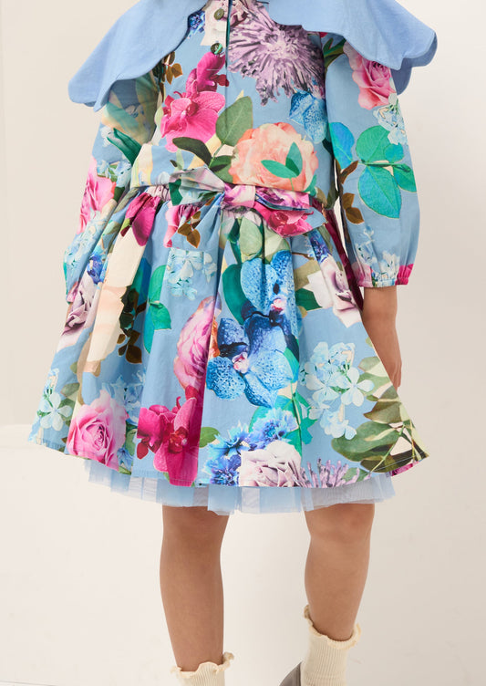 Darcy Blue Printed Layered Skirt