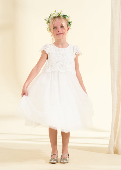 Esme Ivory Lace Bodice Dress