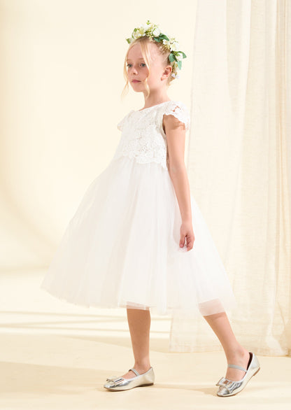 Esme Ivory Lace Bodice Dress