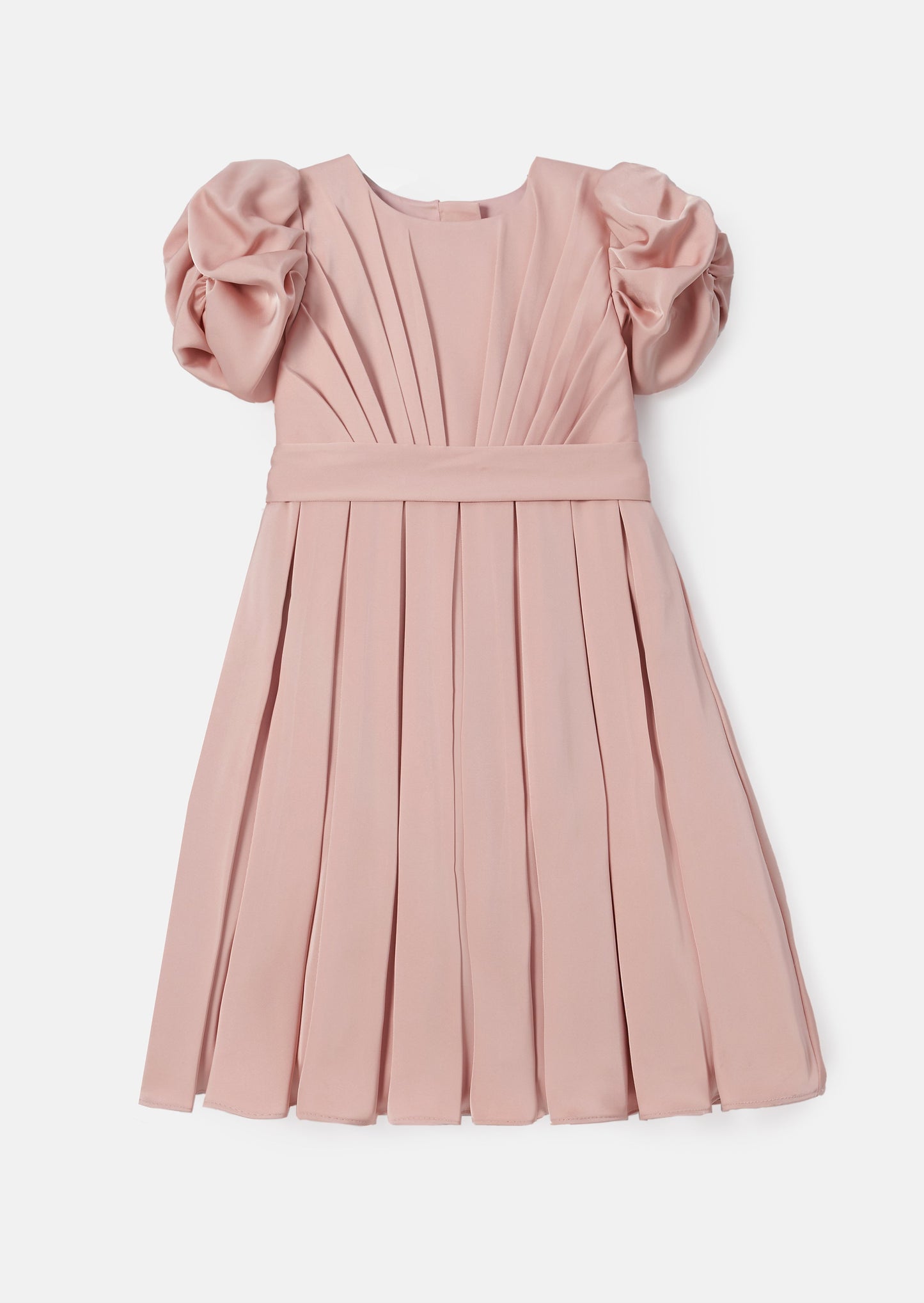 Portia Blush Pleated Bodice Dress