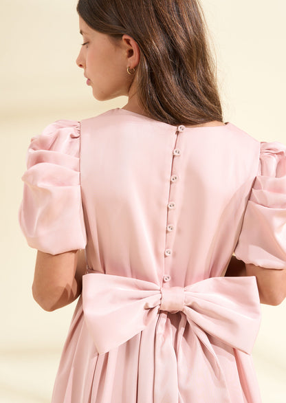 Portia Blush Pleated Bodice Dress