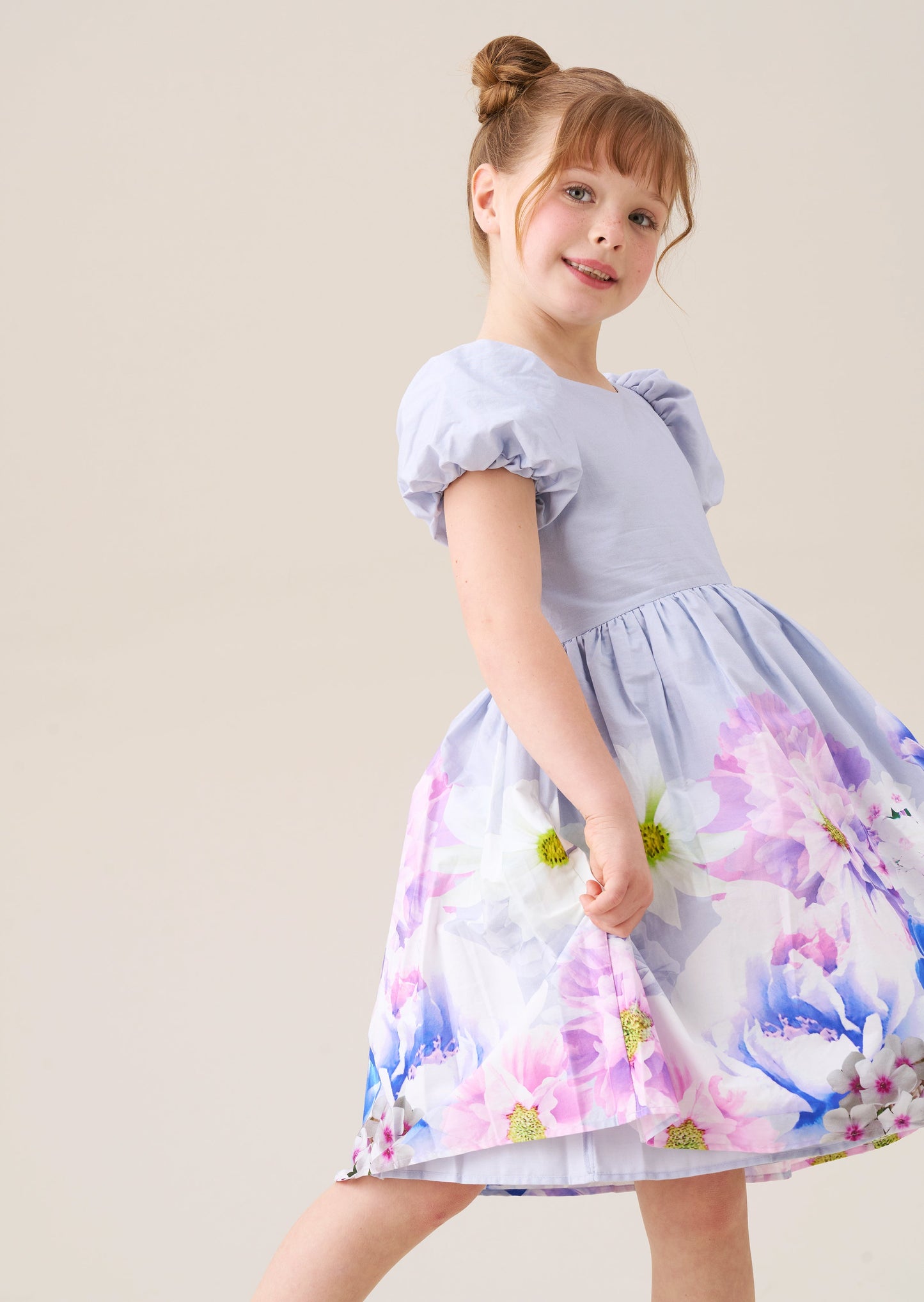 Lucia Orchid Border Print Dress