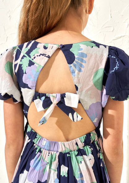 Evita Multi Tie Back Print Dress