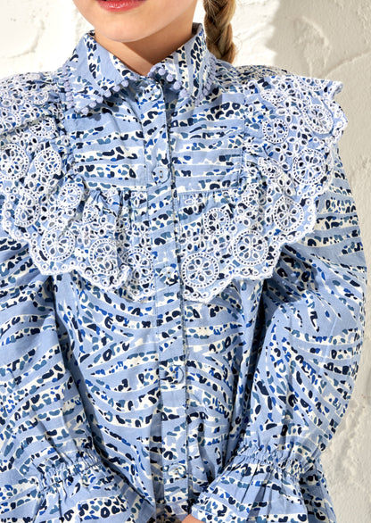 Amelie Zebra Shirt Dress