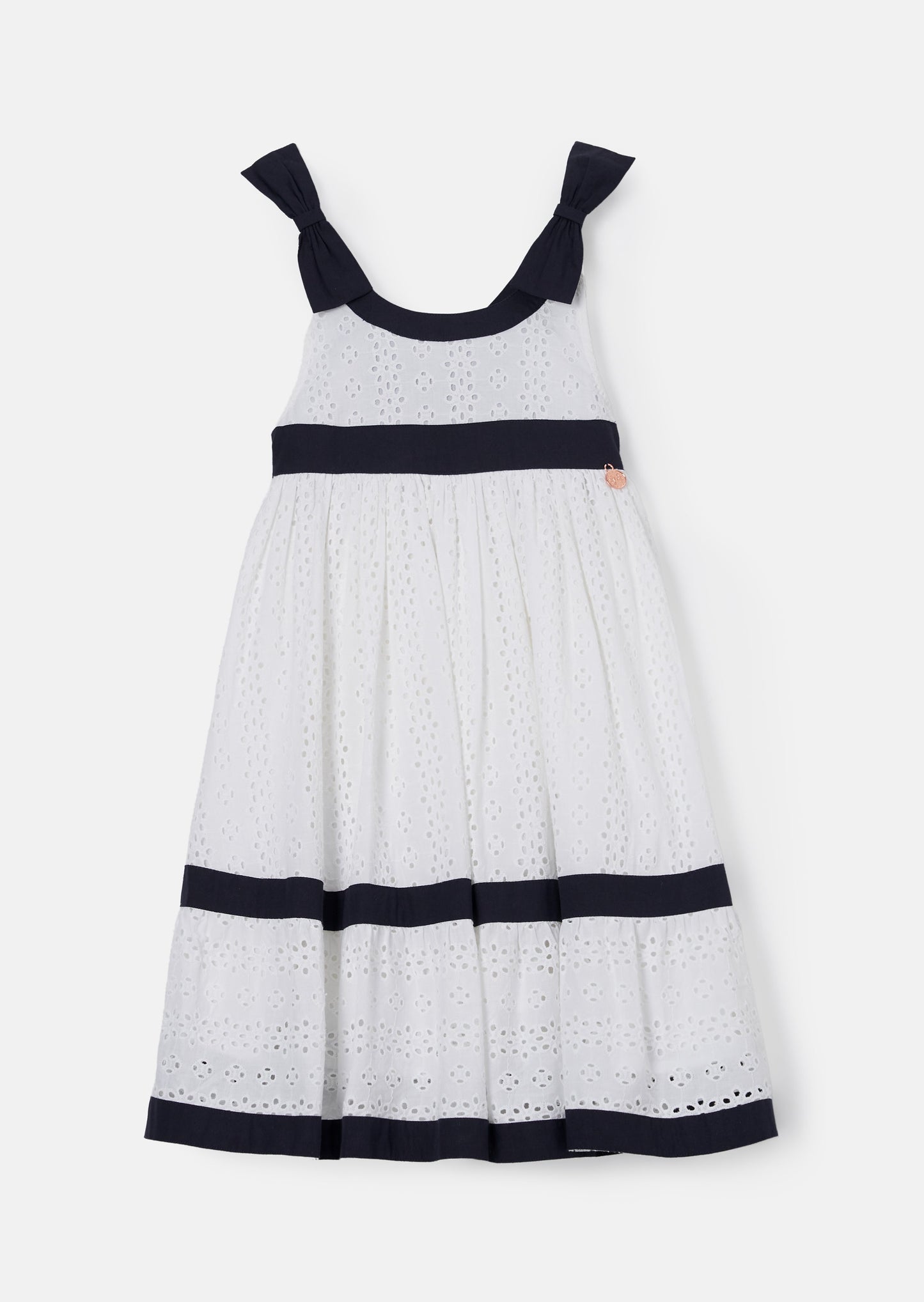Avery White Border Broderie Dress