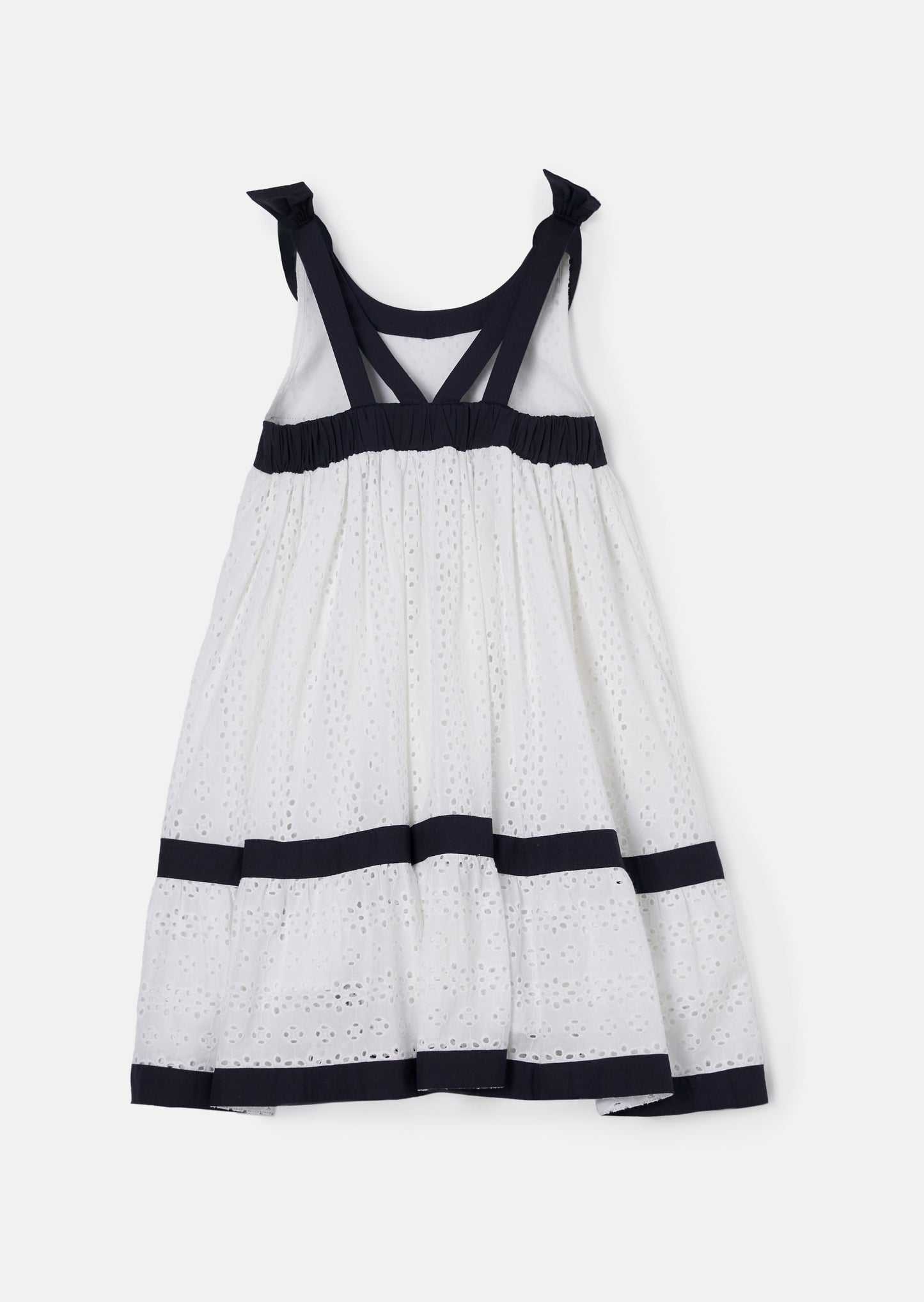 Avery White Border Broderie Dress
