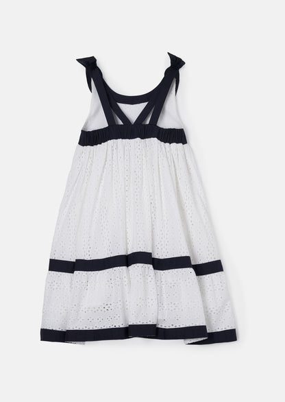 Avery White Border Broderie Dress