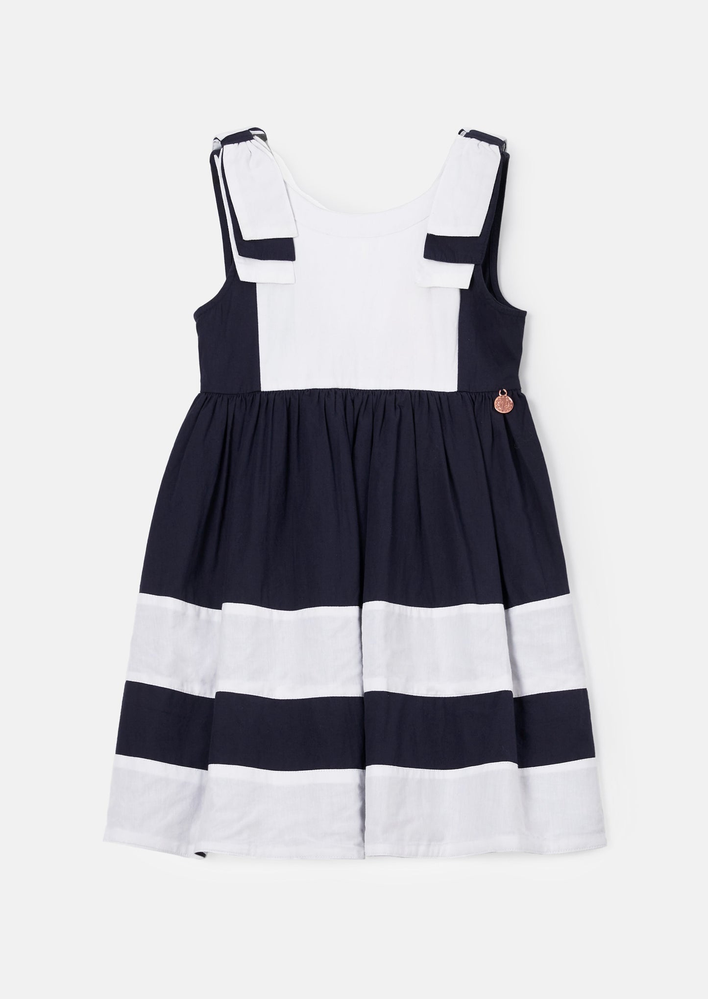 Avery Navy Border Dress