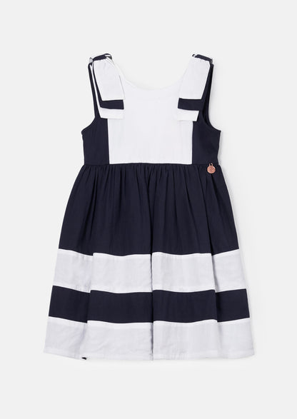 Avery Navy Border Dress
