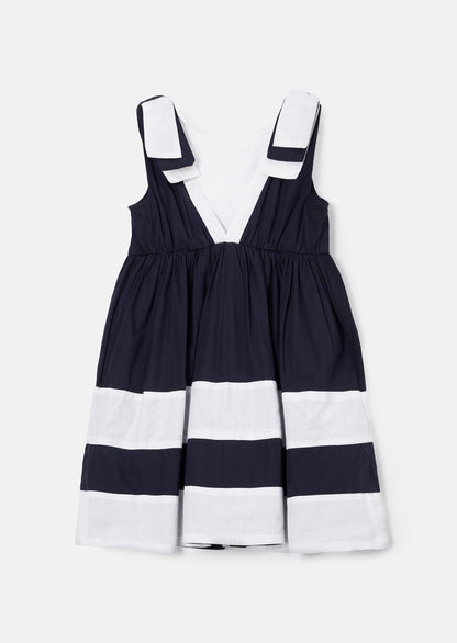 Avery Navy Border Dress
