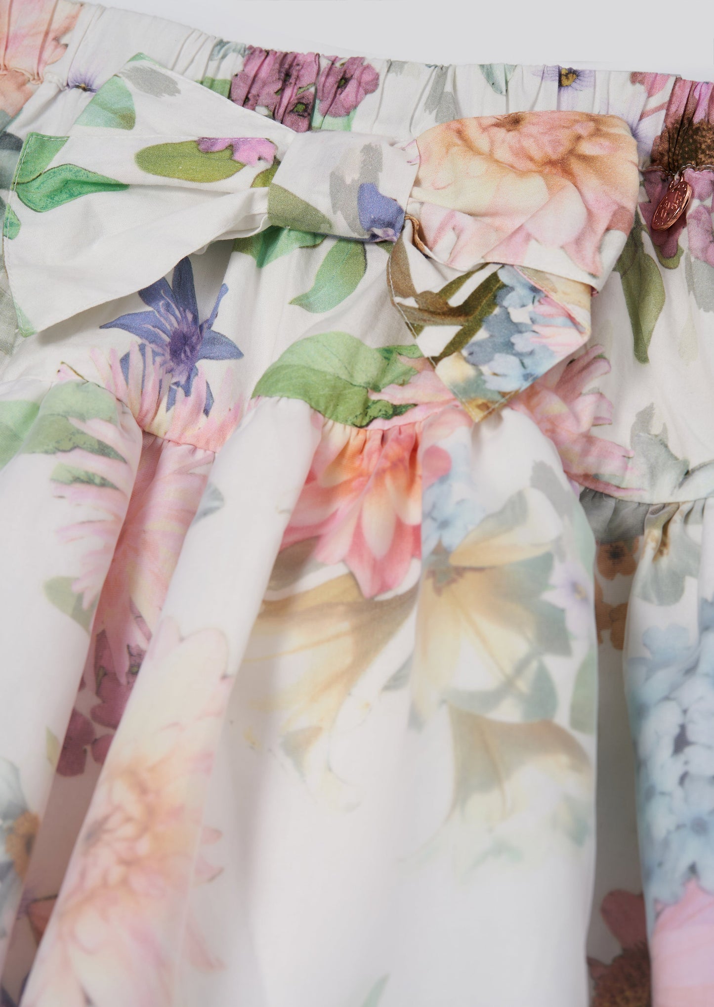 Perla Ivory Layered Print Skirt