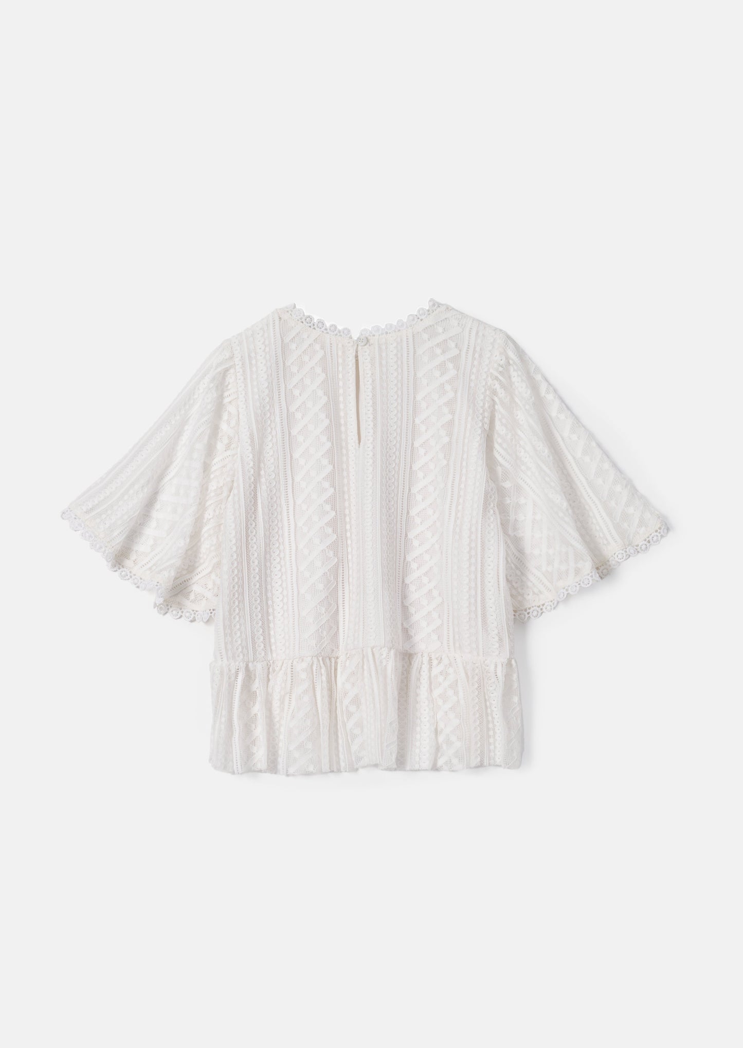 Anabelle Ivory Cape Lace Top