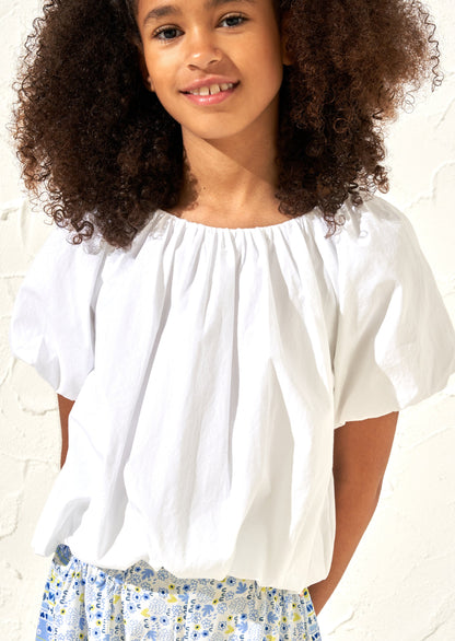 Michela Puff Sleeve Woven Top
