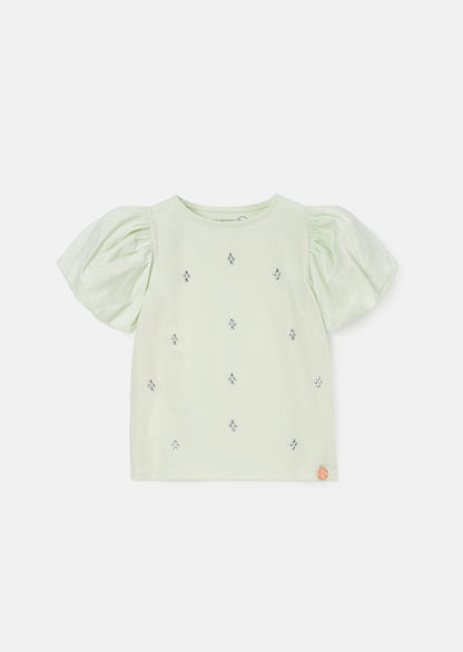 Renata Sage Puff Sleeve Tee