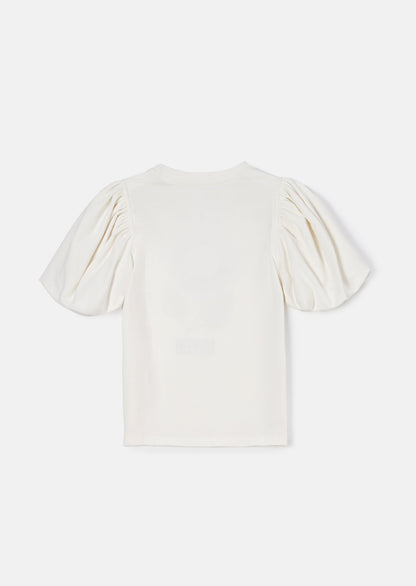 Fleur Ivory Puff Sleeve Tee