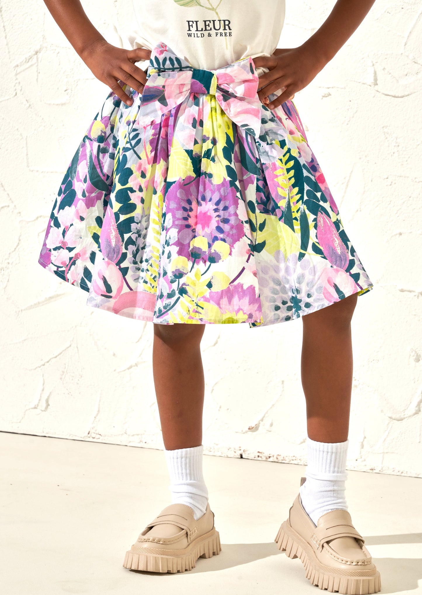 Darcy Lavender Print Tiered Skirt