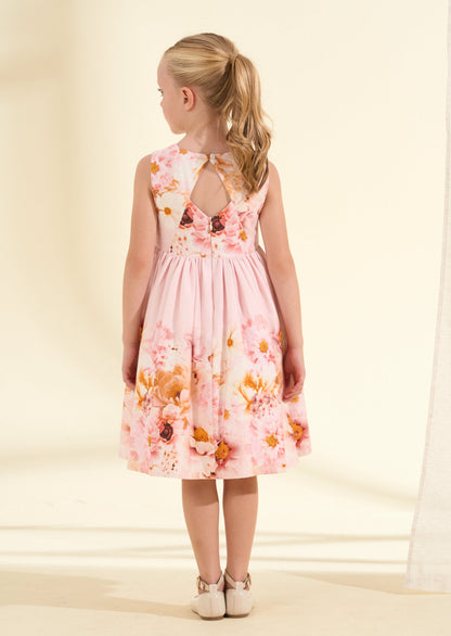 Emilia Pink Garden Floral Dress
