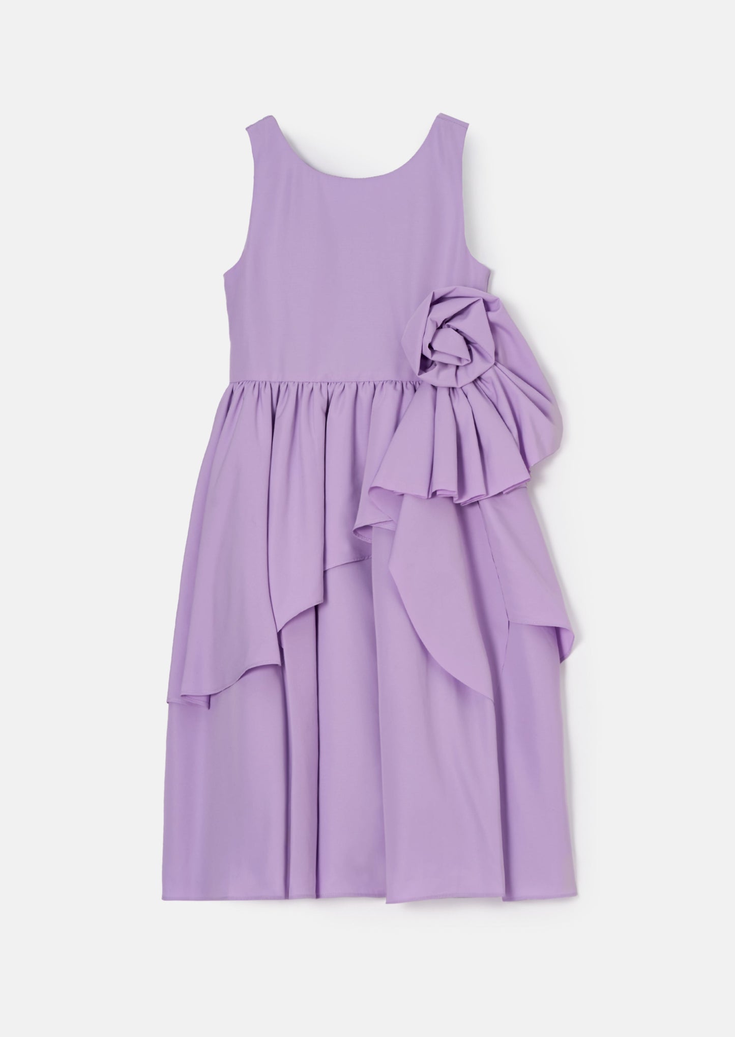 Lourdes Purple Corsage Waist Dress
