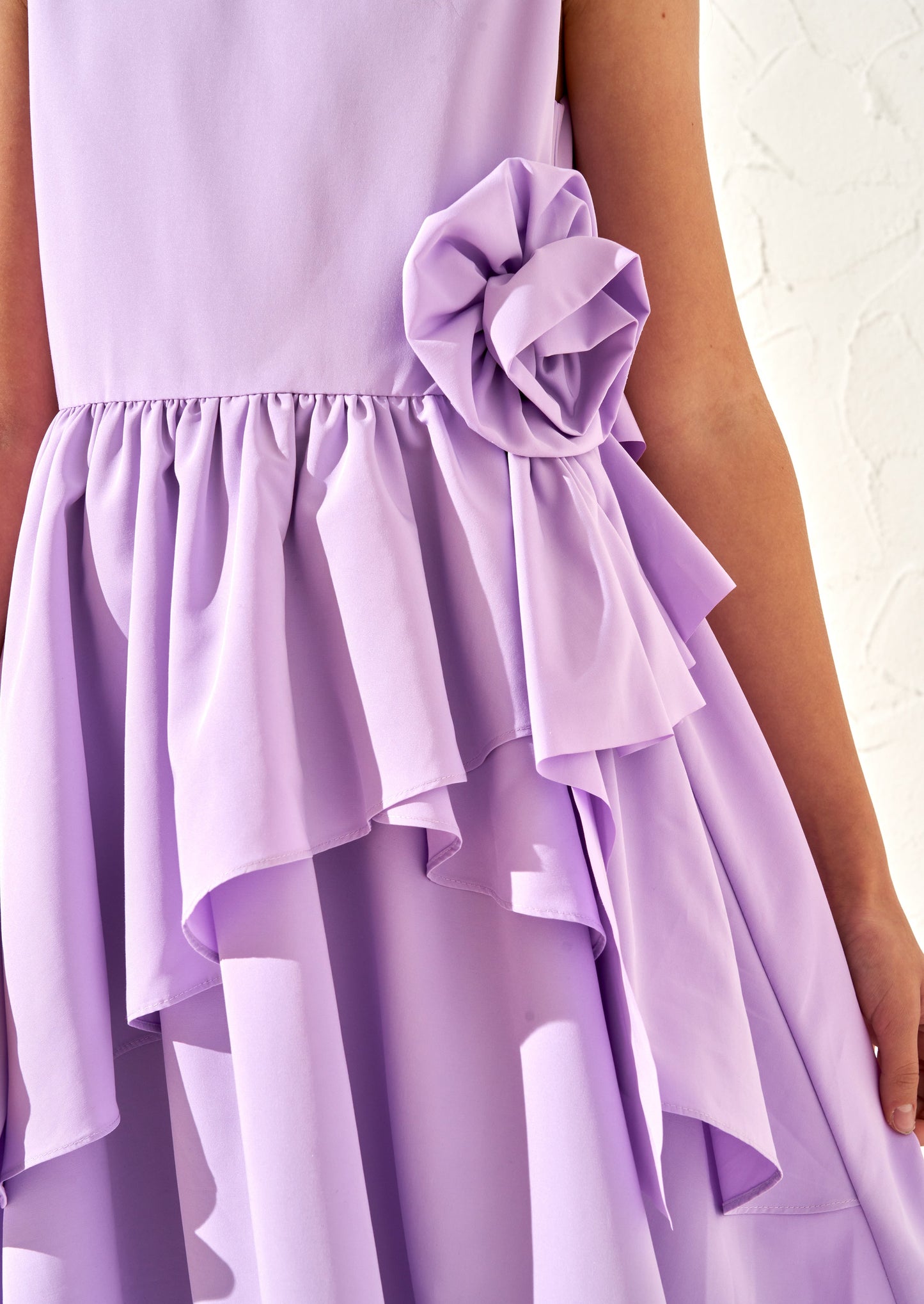 Lourdes Purple Corsage Waist Dress