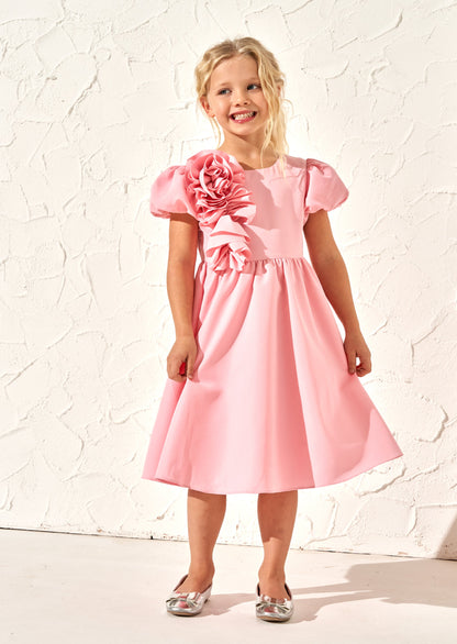 Nieve Pink Cascade Corsage Dress