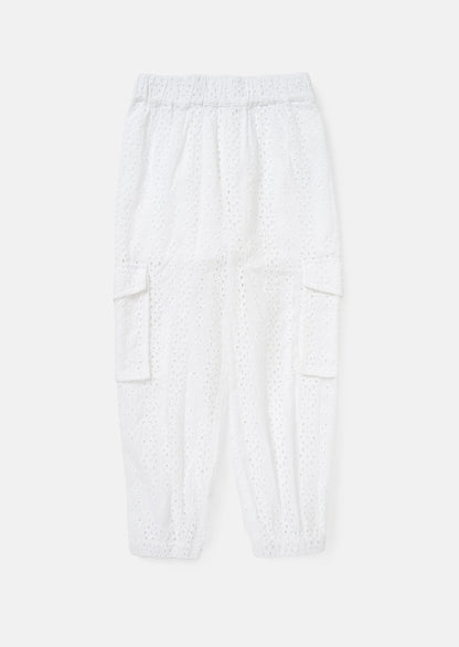 Cleo White Broderie Cargo