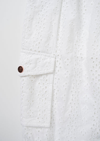 Cleo White Broderie Cargo